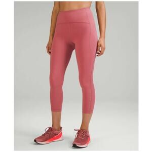 Lululemon Swift Speed High Rise Crop 23" Brier Rose Leggings Women's Size 6